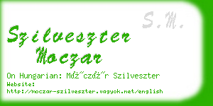 szilveszter moczar business card